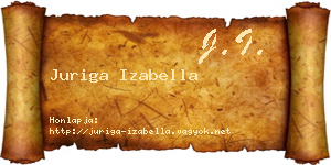 Juriga Izabella névjegykártya